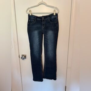 Wallflower Dark Blue Straight Leg Jeans